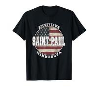 Saint Paul Minnesota, Drapeau américain Vintage T-Shirt