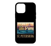 Saint-Pétersbourg Russie Cathédrale Skyline River Art Coque pour iPhone 12 Mini