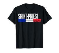 Saint-Priest France Drapeau France Fierté de la Ville française T-Shirt