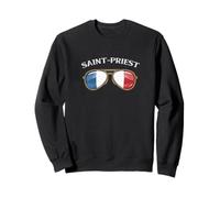 Saint-Priest France Vintage Flag Sunglasses Sweatshirt