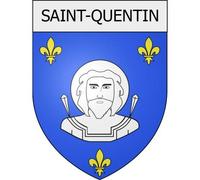 Saint-Quentin 02 ville Stickers blason autocollant adhésif - Taille : 4 cm