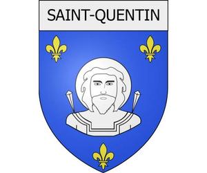 Saint-Quentin 02 ville Stickers blason autocollant adhésif - Taille : 4 cm