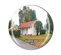 Saint Quentin-en-Tourmont Aimant de réfrigérateur souvenir de voyage en cristal pour tableau blanc