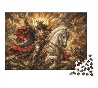 Saint Roi Chevalier Puzzle en Bois 1000 Pièces Adultes Et Enfants,Jeu Éducatif,Dès 14 Ans, Casse-tête,Déco Murale,Premium,Bois,Anti-Stress,Détente,Défi (75x50cm)
