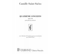 SAINT SAENS C. - CONCERTO N 4 OP 44 - PIANO ET ORCHESTRE