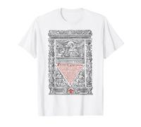 Saint Thomas d'Aquin Traditionnel Latin Vintage Catholique T-Shirt Graphique avec Valeur, Homme, Blanc, L