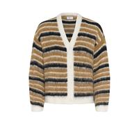 SAINT TROPEZ Cardigan 'OlmaSZ' bleu marine / cappuccino / blanc, Taille M