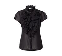 Saint Tropez, Femme, Blouses et Chemises, Noir, Taille: 36 FR Chemisier en mesh avec détail à volants