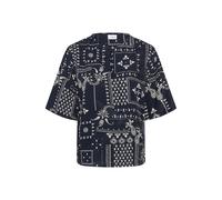 SAINT TROPEZ Chemisier 'StephanieSZ' bleu nuit / blanc naturel, Taille M