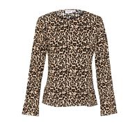 Saint Tropez, Femme, Blouses et Chemises, Multicolore, Taille: 40 FR Chemisier Noir à Imprimé Léopard