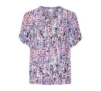 Saint Tropez, Femme, Blouses et Chemises, Multicolore, Taille: 40 FR Haut Rose Ikat Paint Manches Courtes