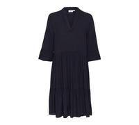 Saint Tropez, Femme, Robes, Bleu, Taille: 38 FR Robe Bleu Profond Unie avec Volant