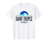 Saint-Tropez Francia | Saint Tropez Côte D'Azur Wave I5X T-Shirt