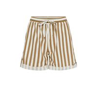 SAINT TROPEZ Pantalon 'Zalinda' noisette / blanc, Taille 34