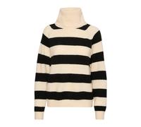 Saint Tropez - Pull à col roulé à rayures Ice Black - Femme - Pulls - Multicolore - Taille: 38 FR