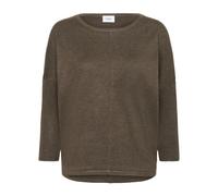 Saint Tropez - Pull col en V marron chiné - Femme - Pulls - Brun - Taille: 36 FR