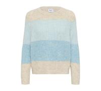 SAINT TROPEZ Pull-over beige chiné / bleu clair / bleu chiné, Taille S