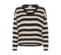 SAINT TROPEZ Pull-over 'Fikam' beige / noir, Taille XS