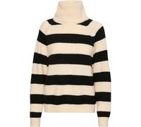 SAINT TROPEZ Pull-over 'Garbie' beige / noir, Taille L