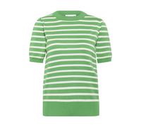 SAINT TROPEZ Pull-over 'Mila' vert / blanc, Taille S