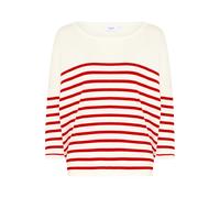 SAINT TROPEZ Pull-over 'MilaSZ' rouge / blanc, Taille L