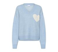 SAINT TROPEZ Pull-over 'PariaSZ' bleu ciel / blanc, Taille L
