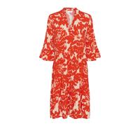 Saint Tropez - Robe à fleurs avec volants - Femme - Robes - Rouge - Taille: 40 FR