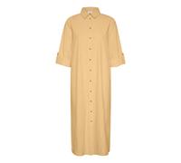 Saint Tropez - Robe chemise avec manches 3/4 - Femme - Robes - Jaune - Taille: 40 FR