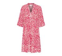 Saint Tropez - Robe Crimson Leopard avec Détails à Volants - Femme - Robes - Rose - Taille: 36 FR