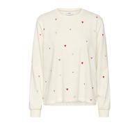 SAINT TROPEZ Sweat-shirt 'Johanni' beige clair / rose / rouge, Taille L