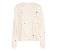 SAINT TROPEZ Sweat-shirt 'Johanni' rose / rouge sang / noir / blanc cassé, Taille L