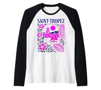 Saint-Tropez Vintage Côte d'Azur Rétro Motif Été Manche Raglan