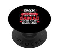 Saint Valentin Chérie Amour Couple Humour St Valentin 2026 PopSockets PopGrip Adhésif