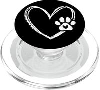 Saint Valentin Chien Amour Coeur et Patte Propriétaire PopSockets PopGrip pour MagSafe