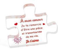 Saint Valentin Couple Acrylique Puzzle Cadeaux Saint Valentin Idee Cadeau Couple Cadeau pour Son Copain Ca COFFRET CADEAU BIEN-ETRE