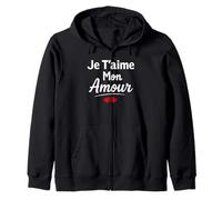 Saint Valentin Couple Amour d'amour Je t'aime Mon Amour Sweat à Capuche