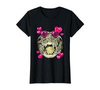 Saint-Valentin Crocodile Alligator Cœur Amour Couple Gators T-Shirt Graphique avec Valeur
