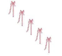 Saint Valentin Cœur Grand Nœud Décoration 2 m Boucle à Franges en Polyester pour Portes d'armoires Pas de Piles Nécessaires Décoration de Salon Festive (A)