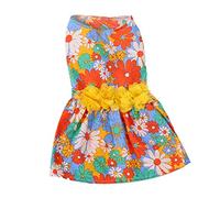 Saint-Valentin Fancy Flower Vêtements pour chien Filles Vêtements pour chien Robe de mariée pour chien Robe de fête d'anniversaire pour animaux de compagnie Chiot Vêtements en dentelle Rose (XS)