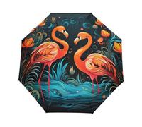 Saint Valentin Flamant Oiseau Animal Parapluie Pliant Enfant Garçons Filles Automatique Protection UV Parapluies Coupe-Vent pour Voyager