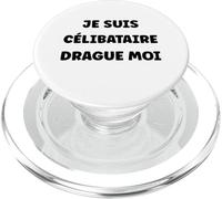 Saint-Valentin Humour drague Moi Je suis Célibataire PopSockets PopGrip pour MagSafe