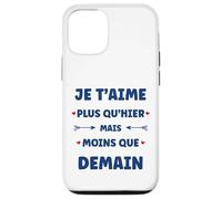 Saint Valentin Je t'aime Plus qu'hier Amour Je t'aime Coque pour iPhone 12/12 Pro