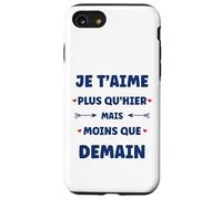 Saint Valentin Je t'aime Plus qu'hier Amour Je t'aime Coque pour iPhone SE (2020) / 7/8