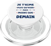 Saint Valentin Je t'aime Plus qu'hier Amour Je t'aime PopSockets PopGrip pour MagSafe