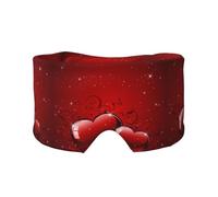 Saint-Valentin Paillettes Amour Coeurs Imprimés,Masque pour les yeux bloquant la lumière Cache-yeux et cache-oreilles pour le sommeil