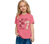 Saint Valentin - Romance Filles Mode Décontracté Top à Manches Courtes Imprimé Graphique Coupe Ample T-shirt de Jeu Confortable pour Enfants, Rose, 6-7 ans