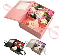 Saint Valentin Rose Bain Corps Fleur Savon À Fleurs Rose Parfumee Rose Boîte Fleur Mariage Saint Valentin Cadeau Tenant Des Fleurs