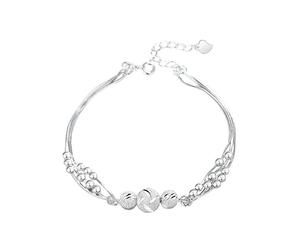 Saint Valentin, trois vies, trois générations, bracelet de perles, léger, luxueux, polyvalent, fait à la main, bracelet de cheville en argent plaqué cuivre pour femmes bijoux 14 carats, taille unique