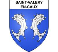 Saint-Valery-en-Caux 76 ville sticker blason écusson autocollant adhésif - Taille : 8 cm
