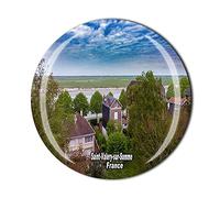 Saint Valery-sur-Somme - Aimant de réfrigérateur en cristal - Souvenir du tourisme - Autocollant magnétique